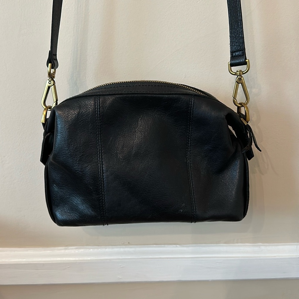 Madewell Black Leather Crossbody Bag